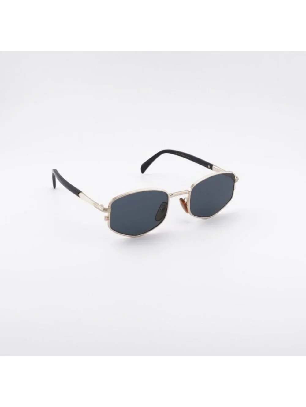 David Beckham DB 1129/S 0RHL IR Sunglasses Gold Geometric Frame, Grey Lenses
